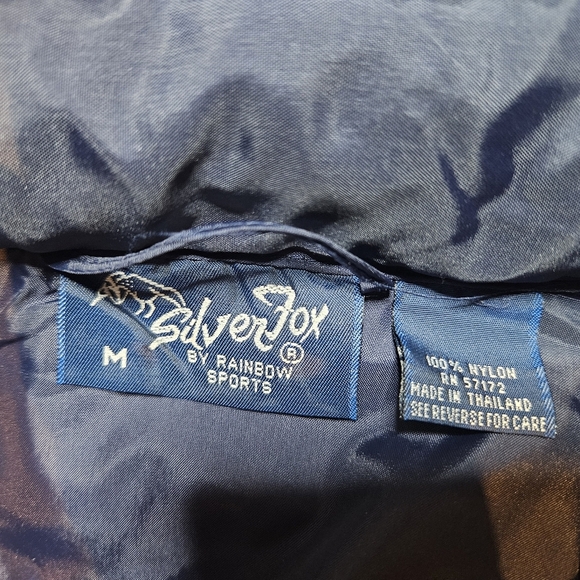Vintage 90s Silver Fox Sportswear by Rainbow USA Flag Windbreaker NOS Deadstock - Picture 13 of 13